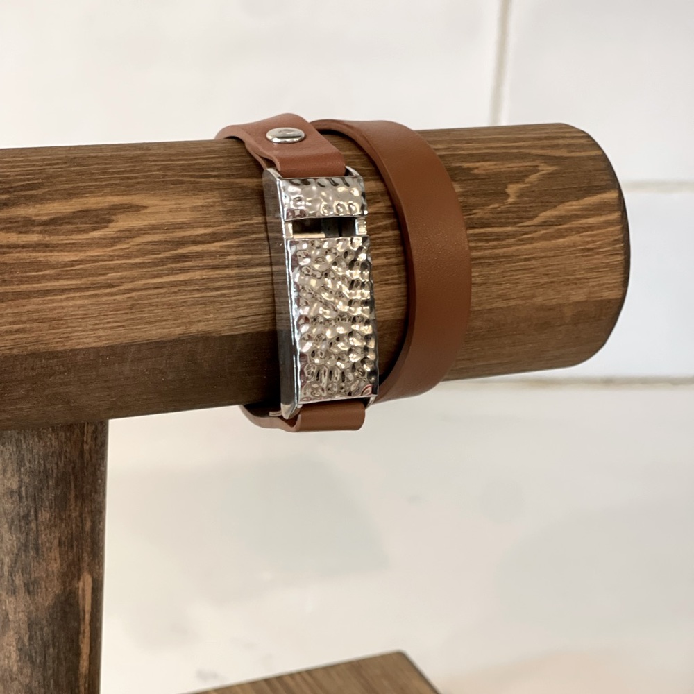 Leather Double Wrap Fitbit Bracelet